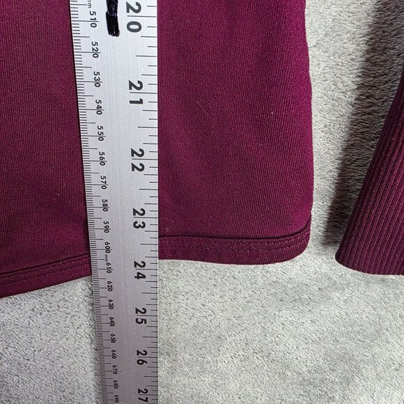 Womens C9 Champion Burgundy Jacket Full Zip Long Sleeve Mock Neck Stretch Size S - Picture 7 of 8